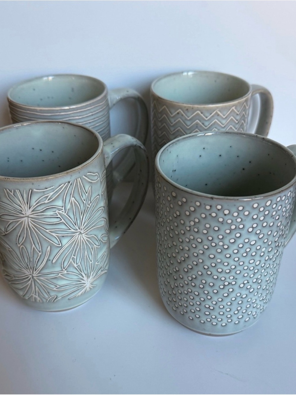 Laurie Gates Set of 4 Madrina Large Stonewear Coffee Mugs